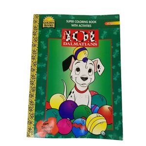 Golden Books Vintage Disney 101 Dalmatians Super Coloring Book